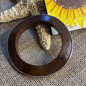 Retired Silpada Rosewood/Sterling Bangle Bracelet